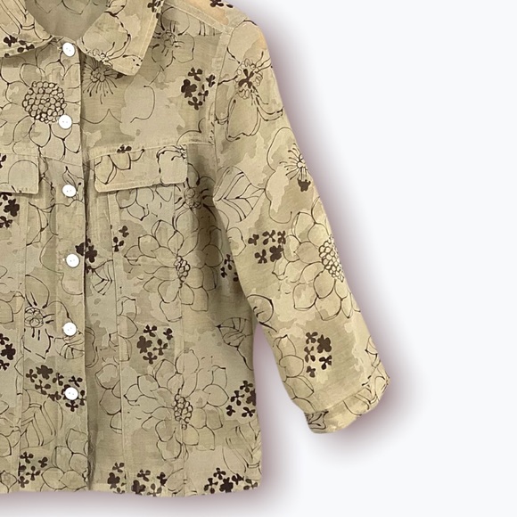 CHICOS LINEN BLEND LIGHTWEIGHT TOP - Picture 4 of 11